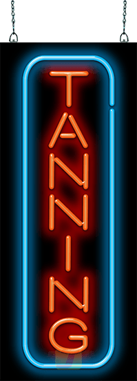 Tanning Neon Sign Vertical