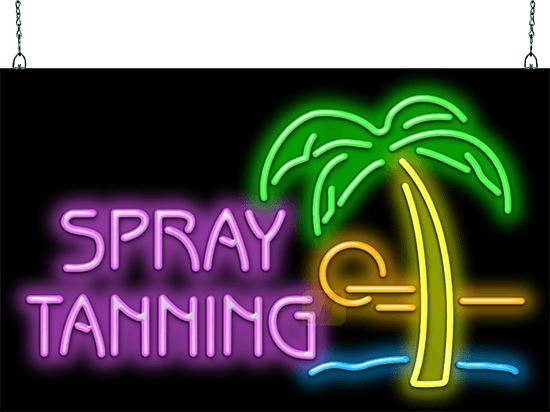 Spray Tanning Neon Sign