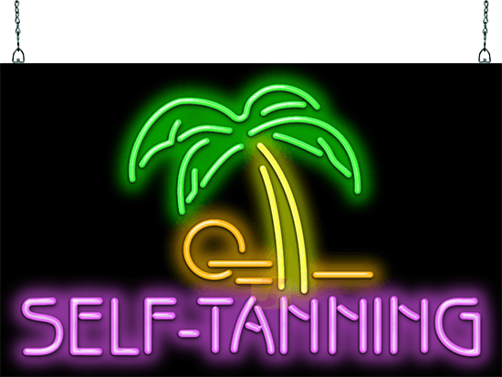 Self-Tanning Neon Sign