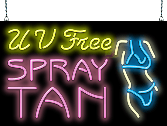 UV Free Spray Tan Neon Sign