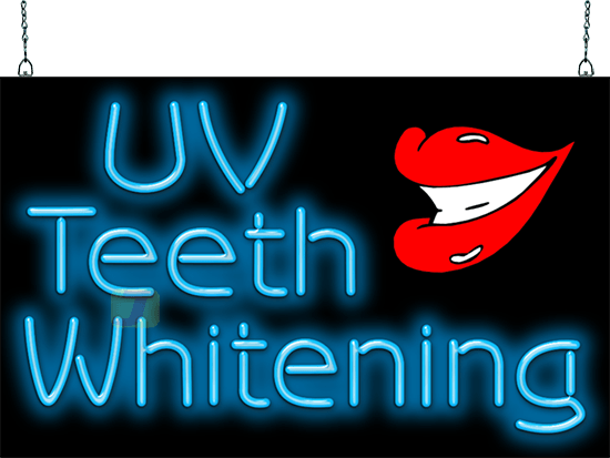 UV Teeth Whitening Neon Sign