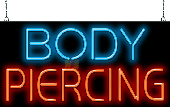 Body Piercing Neon Sign