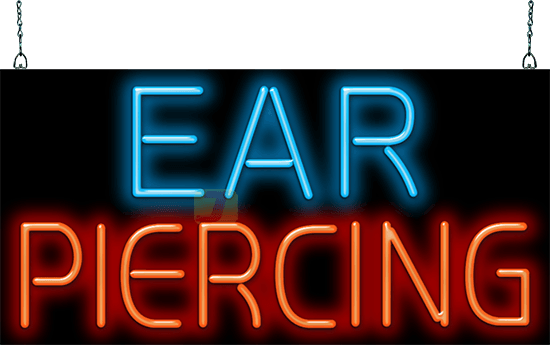 Ear Piercing Neon Sign