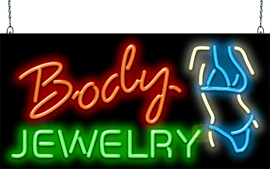 Body Jewelry Neon Sign