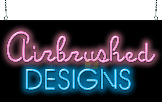 Airbrushed Designs Neon Sign