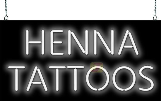 Henna Tattoos Neon Sign