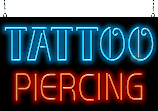 Tattoo Piercing Neon Sign X-tra Large