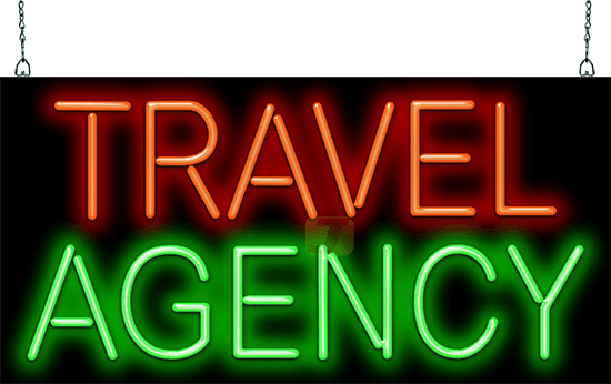 Travel Agency Neon Sign