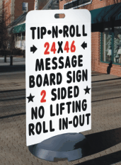 Tip and Roll Sidewalk Sign