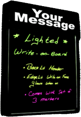 Custom Message Illuminated Write-On Board
