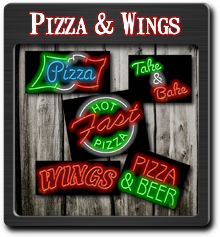 Pizza, Pasta, & Wings Neon Signs