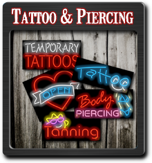 Tattoo and Piercing Neon Signs