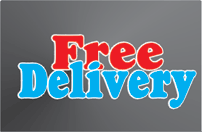 Free Delivery Window Cling Sign