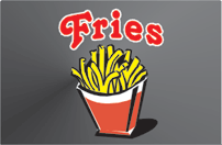 Fries Window Cling Sign