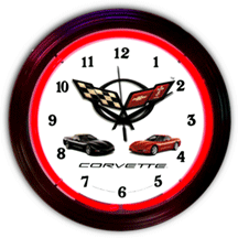 GM Corvette Neon Clock