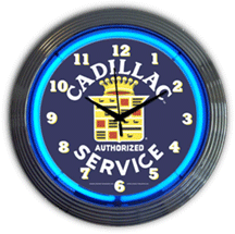 GM Cadillac Service Neon Clock