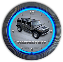 Hummer Neon Clock