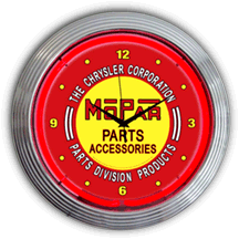 MOPAR Red Vintage Neon Clock