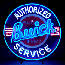 Buick with Silkscreened Backing Neon Sign