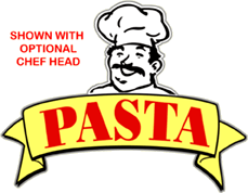 Pasta Banner Window Cling Sign