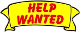 Help Wanted Banner Window Cling