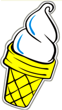 Soft Serve Ice Cream Cone Graphic Window Cling