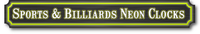 Sports & Billiards Neon Clocks