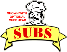 Subs Banner Window Cling Sign